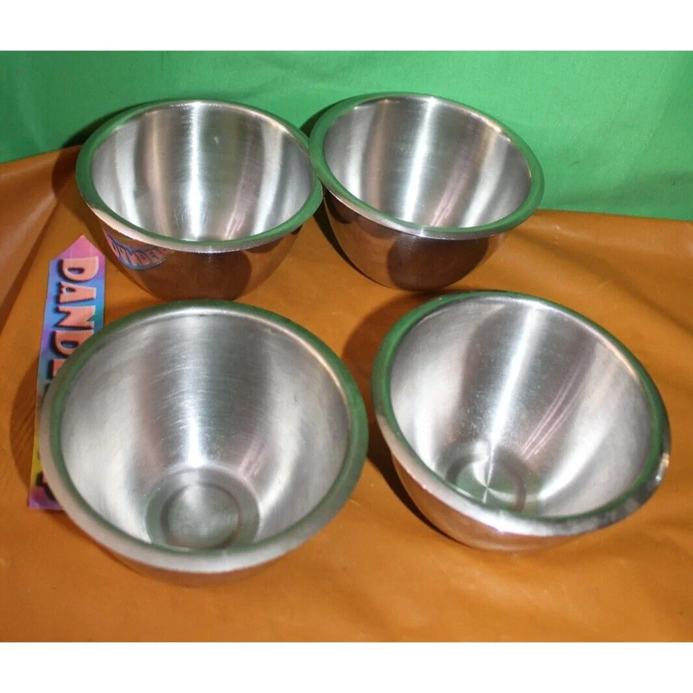Vintage TWA Oneida 4 Piece Stainless Steel Serving Food Airline Bowls